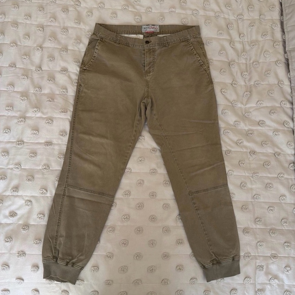 Empyre Supply Co Brown Jogger Khaki Pants Size 36 Fits 34 Streetwear Slim Fit